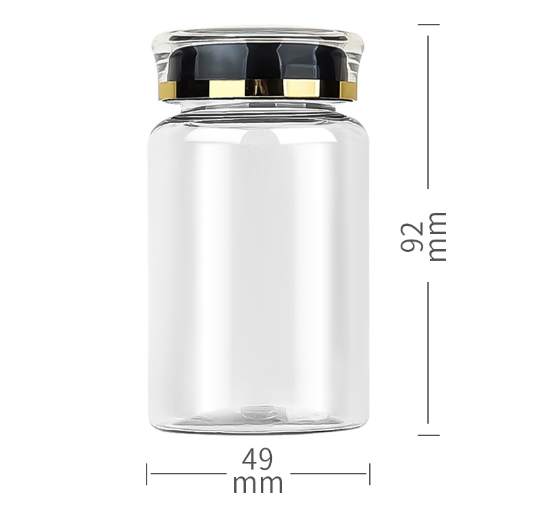 PET 120ml transparent bottle plastic bottle small bottle health care product bottle capsule bottle medicine bottle food grade medicine bottle