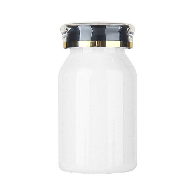 PET white oblique shoulder 120ml plastic capsule bottle food grade medicine bottle health care product bottle light-proof and moisture-proof
