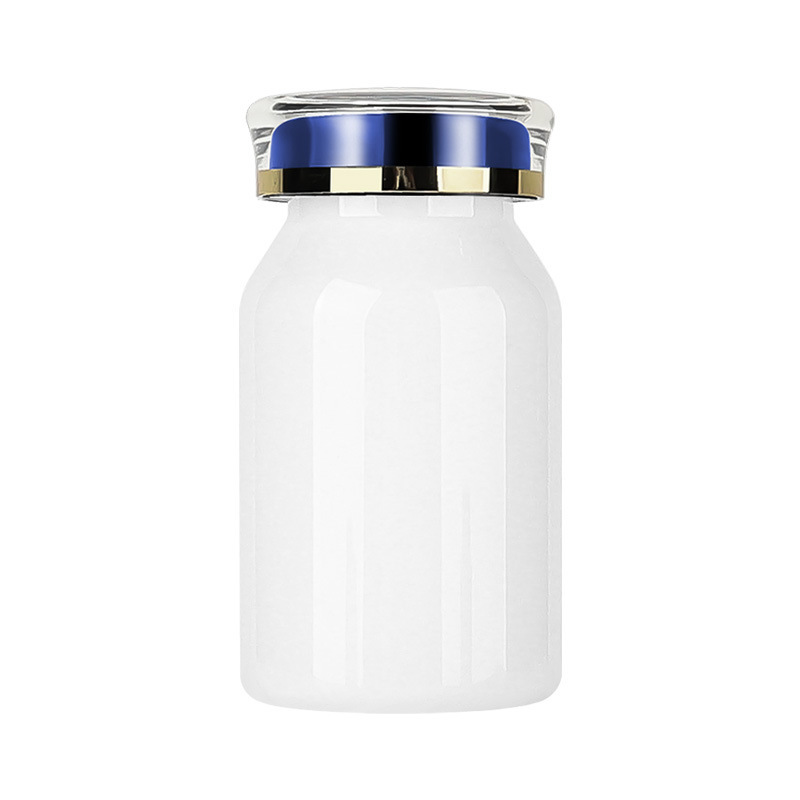 PET white oblique shoulder 120ml plastic capsule bottle food grade medicine bottle health care product bottle light-proof and moisture-proof