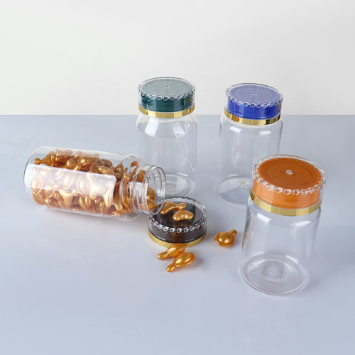 High-grade 80-150ml transparent bottle safety cover health plastic bottle sealed empty medicine bottle capsule cordyceps sub-bottle