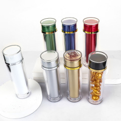 35ml high-grade acrylic bottle plastic bottle capsule sub-bottle set saffron small bottle medicine bottle supports customization