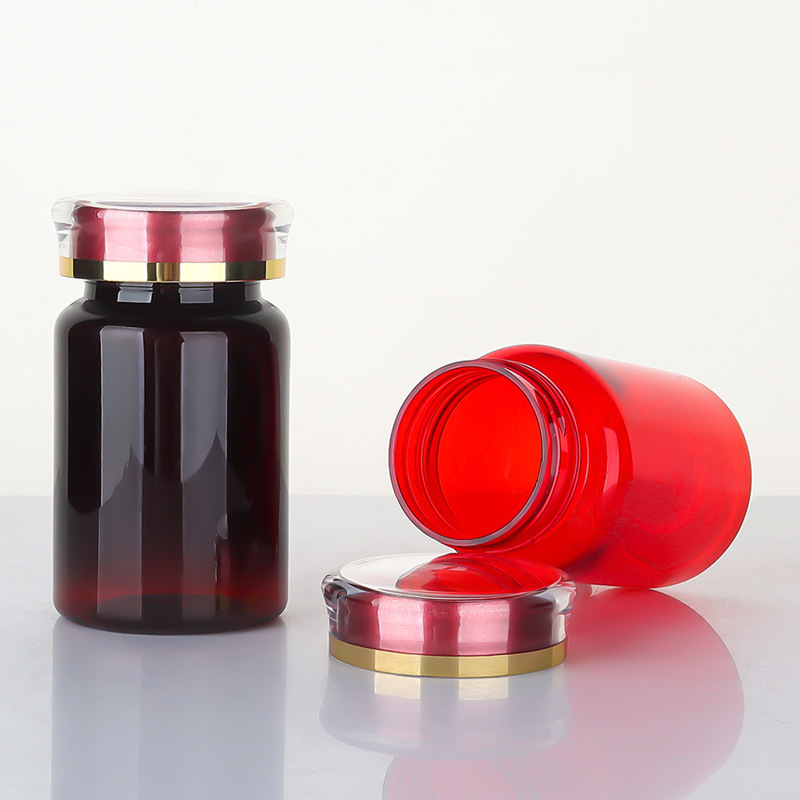 100ml multicolor PET bottle capsule health care product bottle plastic bottle Cordyceps maca dendrobium mountain ginseng empty medicine bottle thickened