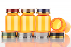100ml orange yellow medicine bottle plastic bottle PET capsule bottle flip top high-end health care product packaging bottle