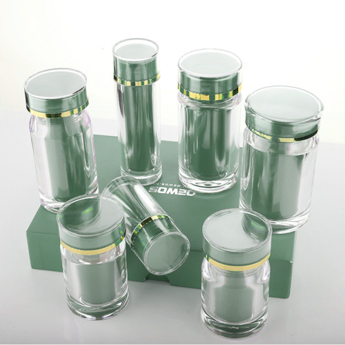 High-end packaging acrylic bottle green private custom soft capsule health care candy bottle 35ML