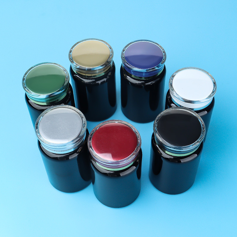 PET120ml black bottle capsule packaging bottle plastic empty bottle printing text bottle sticker maca health care products