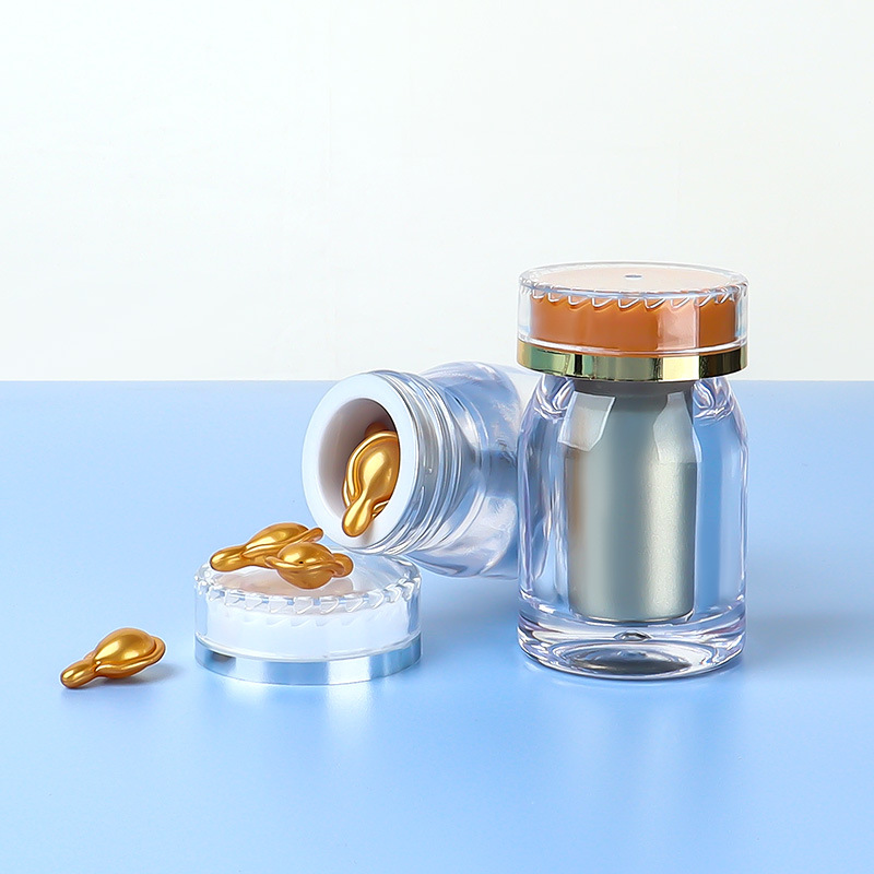 25ml PS bottle oblique shoulder style safety cover sub-bottling set high-grade plastic tablet candy sealed capsule bottle