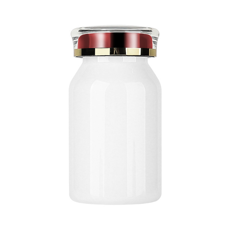 PET white oblique shoulder 120ml plastic capsule bottle food grade medicine bottle health care product bottle light-proof and moisture-proof