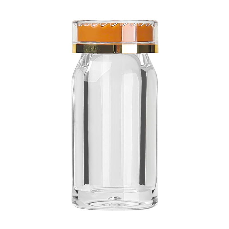 45ml oblique shoulder transparent acrylic bottle safety cover health care product bottle Chinese medicine powder ginseng tablets transparent capsule bottle medicine bottle