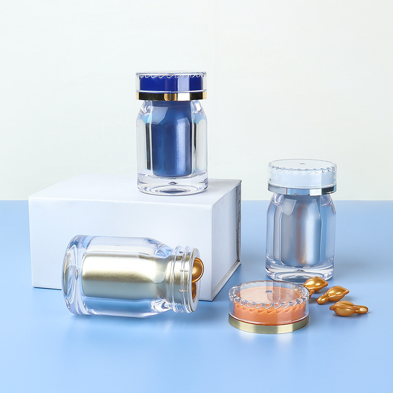 25ml PS bottle oblique shoulder style safety cover sub-bottling set high-grade plastic tablet candy sealed capsule bottle