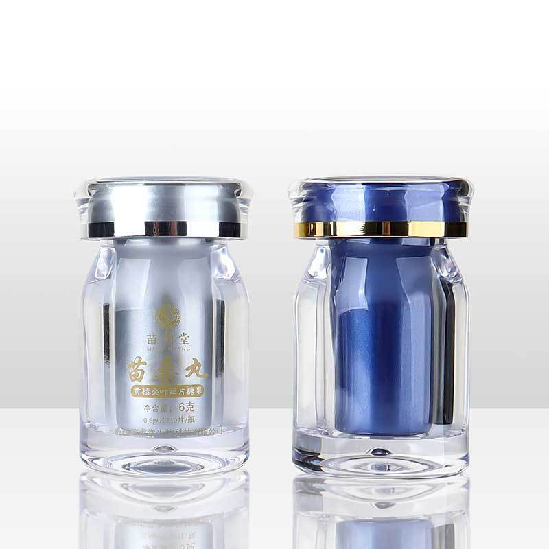 Oblique shoulder 25ml PS bottle crown cap bottle set plastic bottle acrylic bottle saffron bottle capsule bottle