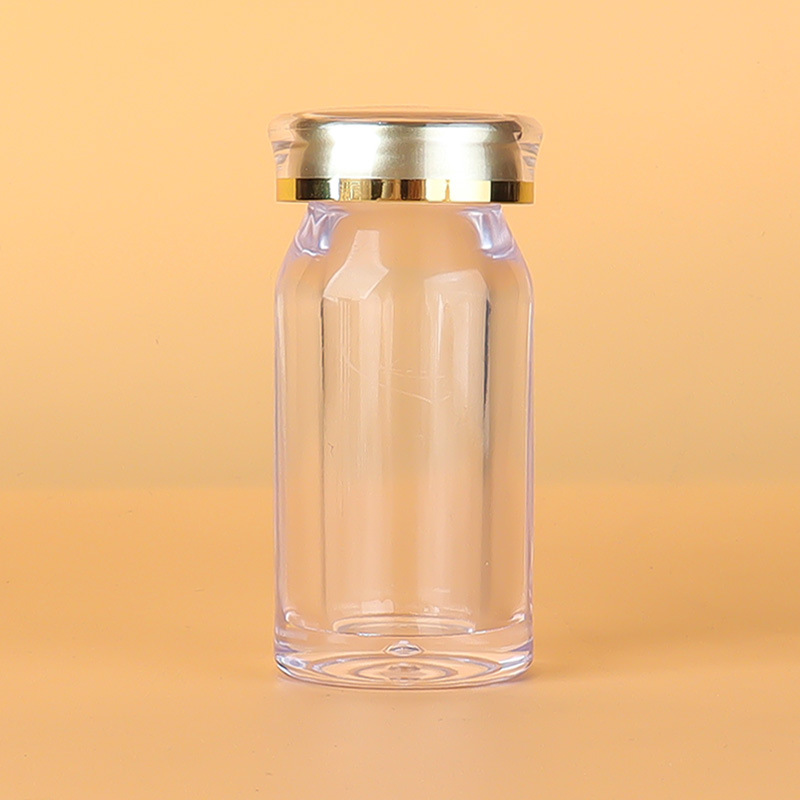 45ml oblique shoulder transparent acrylic bottle with crown cap health care product bottle straight bottle transparent capsule bottle medicine bottle