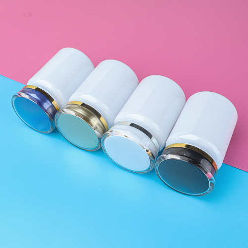 80ML white PET bottle capsule medicine empty sample bottle cordyceps maca card sub-packaging small round bottle