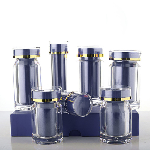 Blue 60ML square liner high-grade acrylic health care capsule bottle Cordyceps saffron maca bottle