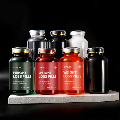 Crown cap food grade capsule 300ml bottle powder health care product bottle PET packaging bottle plastic bottle portable