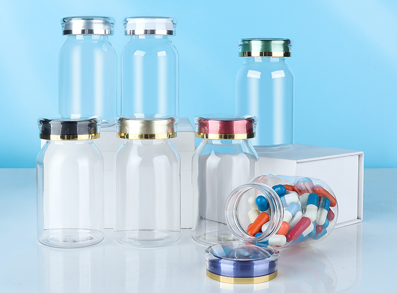 PET 120ml oblique shoulder transparent bottle plastic bottle small bottle health care product bottle capsule bottle medicine bottle food grade medicine bottle