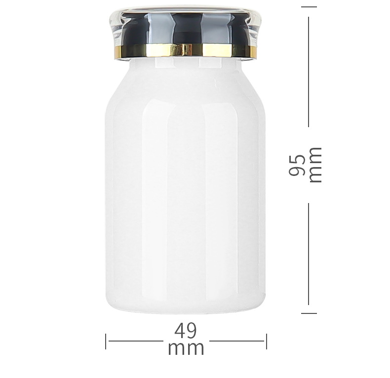PET white oblique shoulder 120ml plastic capsule bottle food grade medicine bottle health care product bottle light-proof and moisture-proof