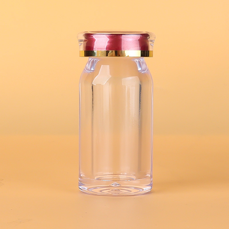 45ml oblique shoulder transparent acrylic bottle with crown cap health care product bottle straight bottle transparent capsule bottle medicine bottle