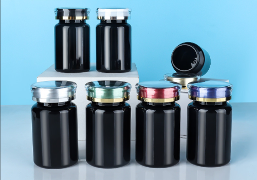 PET 100ml black bottle capsule packaging bottle plastic empty bottle printing text bottle sticker maca health care product bottle