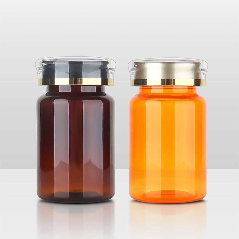 100ml multicolor PET bottle capsule health care product bottle plastic bottle Cordyceps maca dendrobium mountain ginseng empty medicine bottle thickened