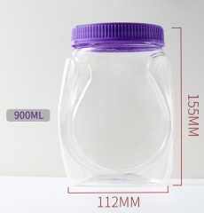 Transparent sealed jar 900ml kidney bean food storage jar household large capacity dried fruit melon seeds cashew