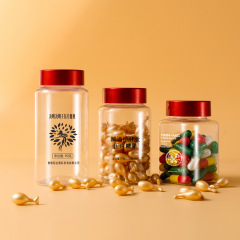 High-grade 80ML120ml health care product packaging plastic transparent bottle empty medicine bottle capsule cordyceps subpackaging sample bottle
