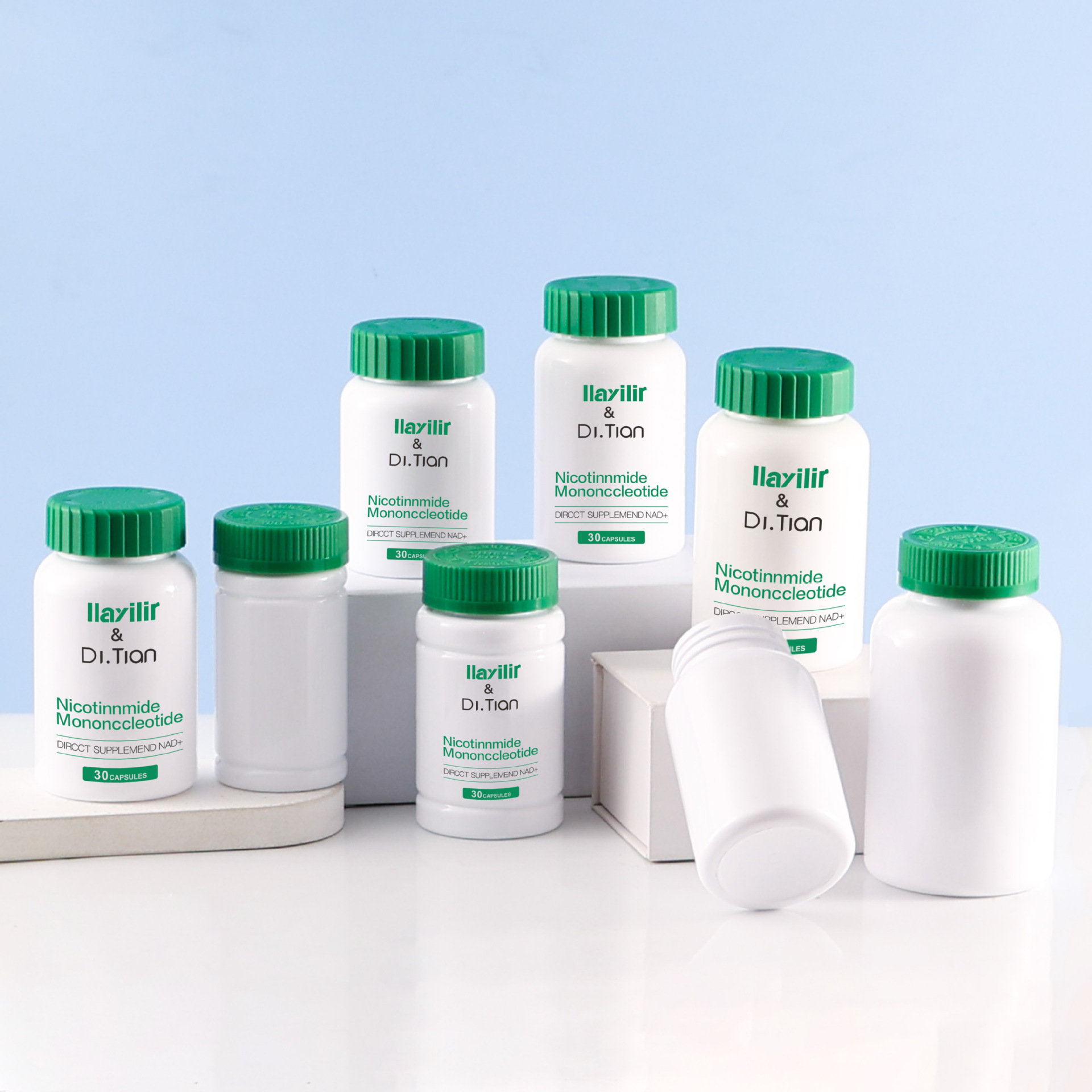 175ml white PET bottle 200ml health care product bottle 140CC plastic bottle press cap soft capsule packaging bottle