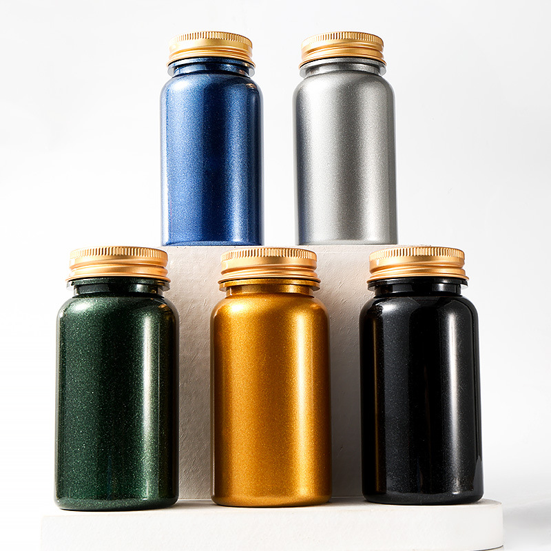 Food grade pet 120ml large ring bottle aluminum cover tablet powder sub-bottle thickened portable capsule bottle