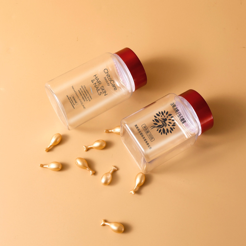 High-grade 80ML120ml health care product packaging plastic transparent bottle empty medicine bottle capsule cordyceps subpackaging sample bottle