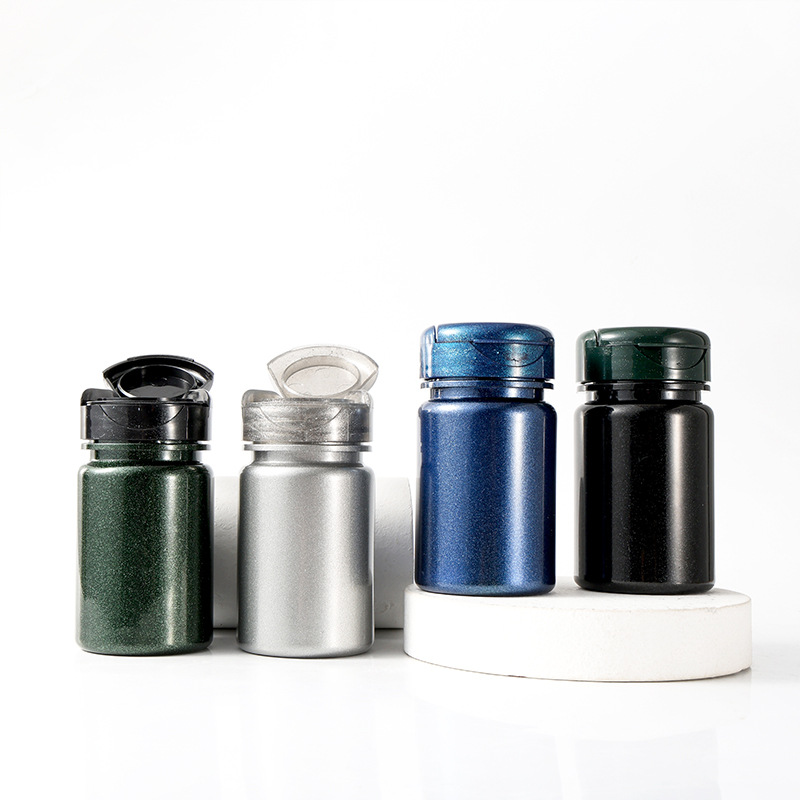 pet 60ml pearlescent large ring bottle flip cap plastic bottle health care product bottle capsule bottle calcium tablet bottle packaging medicine bottle