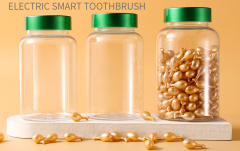 Transparent capsule bottle 225ml200ml300ml PET packaging health care product packaging bottle empty bottle sealed small bottle