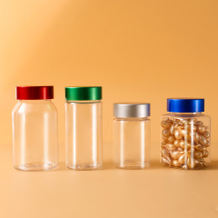 High-grade 80ML120ml health care product packaging plastic transparent bottle empty medicine bottle capsule cordyceps subpackaging sample bottle