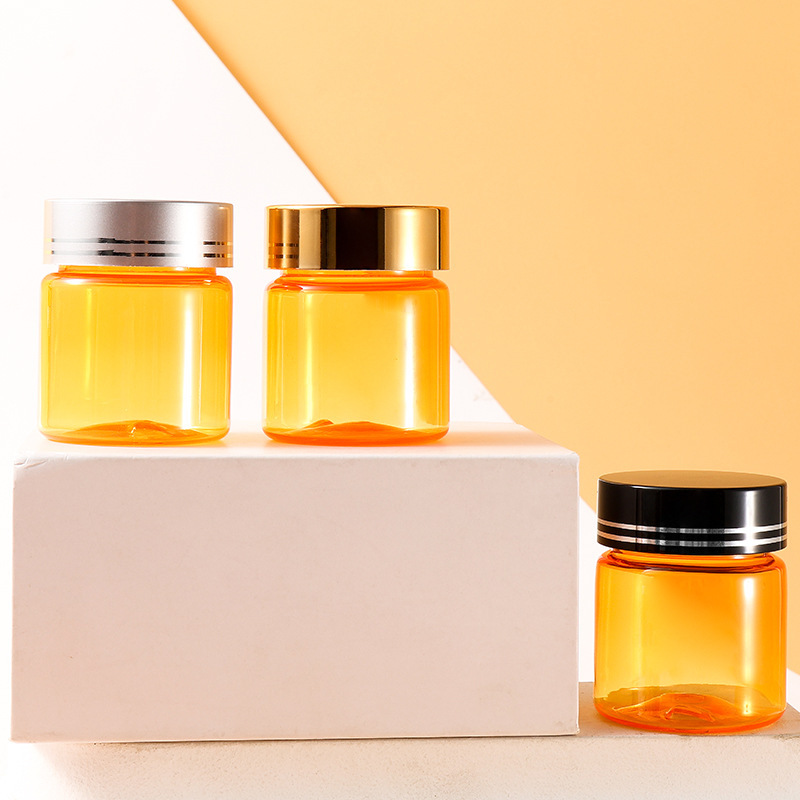 PET 30ml orange capsule bottle food grade health care product empty bottle small medicine bottle sealed sub-bottle plastic bottle