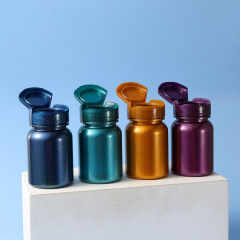 Food grade PET 80ml large ring bottle flip cover pill fish oil capsule medicine packaging bottle health care product bottle