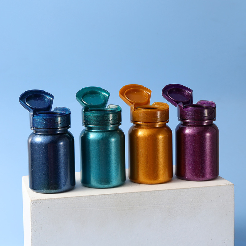 Food grade PET 80ml large ring bottle flip cover pill fish oil capsule medicine packaging bottle health care product bottle
