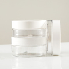 250g wide mouth plastic jar 30g50g cream jar white cover essence transparent jar PET68 tooth packing jar