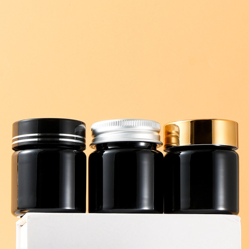 PET plastic bottle 30ml black bottle food grade packaging general empty bottle small medicine bottle sealed sub-bottle
