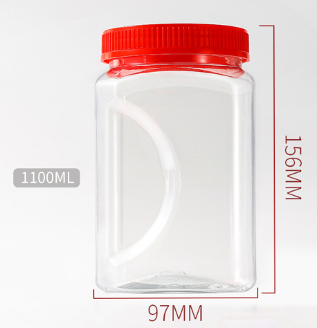 PET plastic jar dried fruit red dates food grade 88 caliber cashew cereal wolfberry wide mouth food storage jar