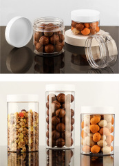 250g wide mouth plastic jar 30g50g cream jar white cover essence transparent jar PET68 tooth packing jar