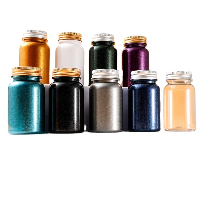 100mlpet large ring bottle aluminum cap health care products plastic bottle capsule bottle packaging bottle sealed portable