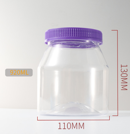 PET plastic food bottle red dates food can 920ml cashew cereal wolfberry wide mouth food sealed can