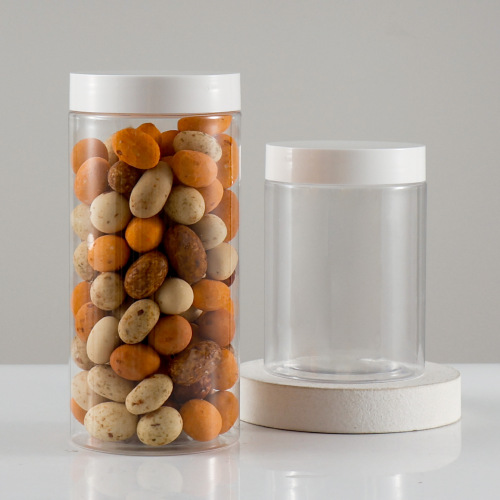 250g wide mouth plastic jar 30g50g cream jar white cover essence transparent jar PET68 tooth packing jar