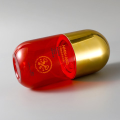 High-grade 280ml capsule bottle tablet packaging electroplating cover large-capacity medicine granule packaging empty bottle