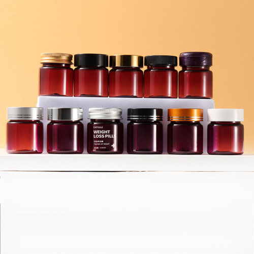 30ml food grade packaging general empty bottle small medicine bottle sealed sub-bottle PET plastic bottle semi-transparent purple