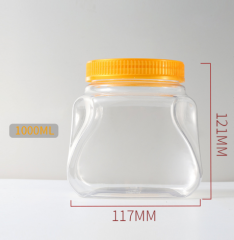 PET transparent storage tank 1000ml dried fruit cereal storage tank coffee bean tank sample bottle