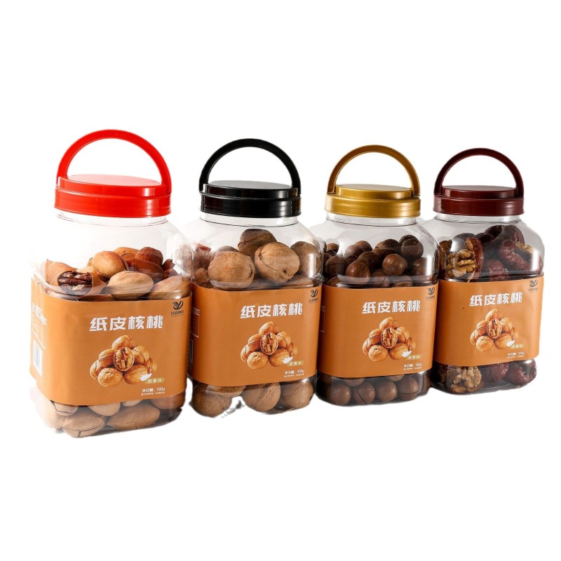 Transparent plastic bottle 1900ml PET food portable cover packaging bottle wide mouth bottle sealed jar