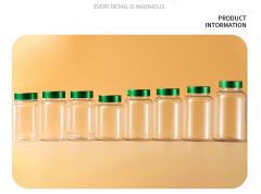 Transparent capsule bottle 225ml200ml300ml PET packaging health care product packaging bottle empty bottle sealed small bottle