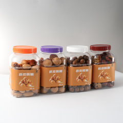 Transparent plastic bottle 1900ml PET food portable cover packaging bottle wide mouth bottle sealed jar