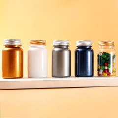 100mlpet large ring bottle aluminum cap health care products plastic bottle capsule bottle packaging bottle sealed portable