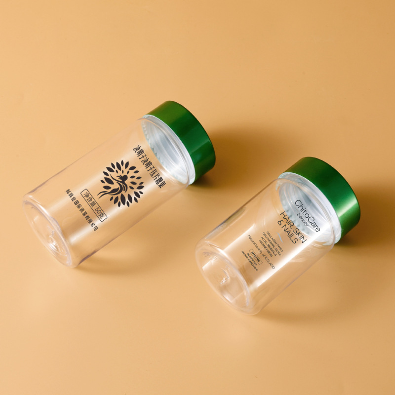 High-grade 80ML120ml health care product packaging plastic transparent bottle empty medicine bottle capsule cordyceps subpackaging sample bottle