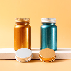 100mlpet large ring bottle aluminum cap health care products plastic bottle capsule bottle packaging bottle sealed portable